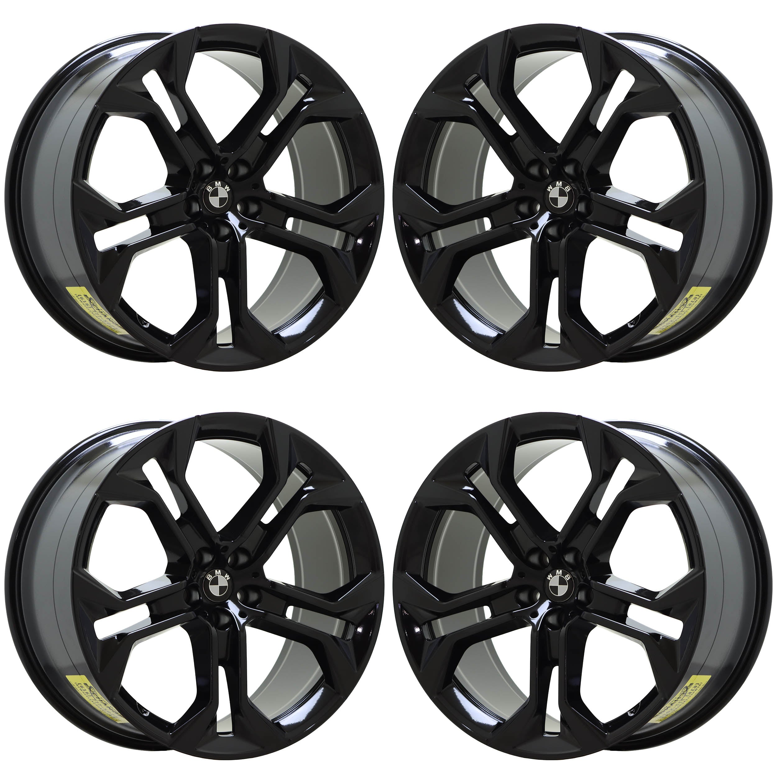 21" BMW X5 X6 Gloss Black wheels rims Factory OEM set 86465 86467 EXCHANGE